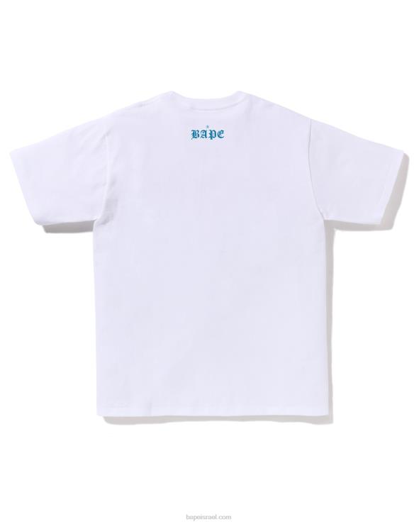 לבן A Bathing Ape 644LV55 גברים ראש טי 1993