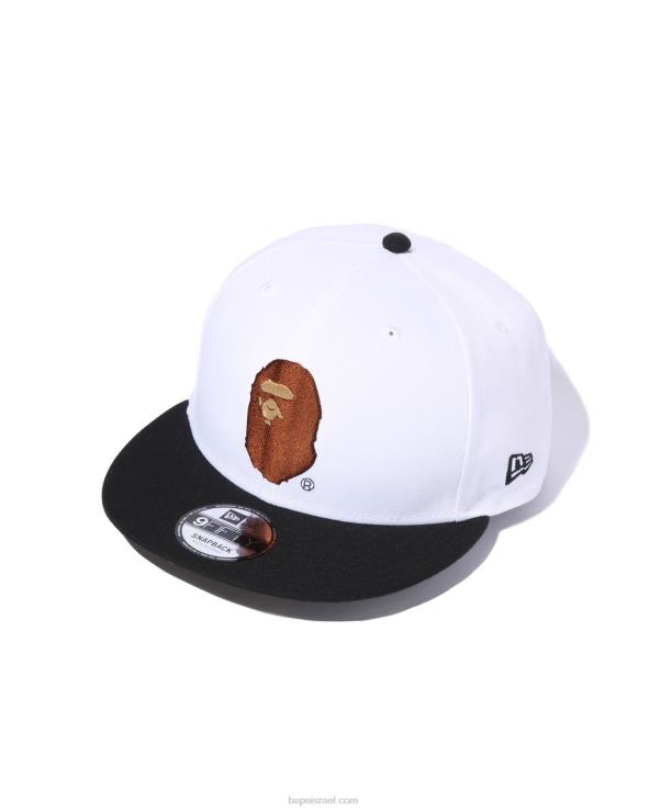 לבן A Bathing Ape 644LV563 גברים x new era head 9 fifty cap