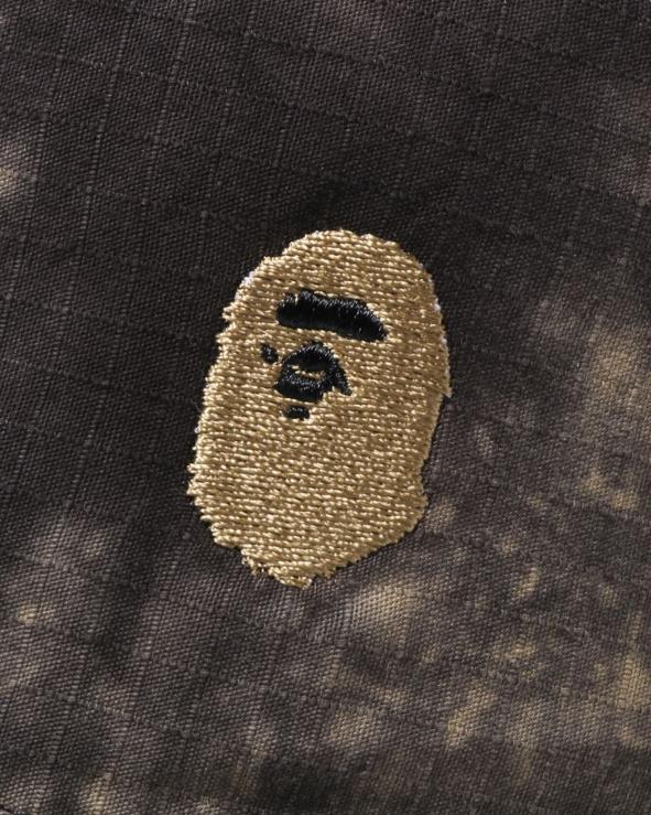 שָׁחוֹר A Bathing Ape 644LV569 גברים tie dye כובע דלי נקודה אחת