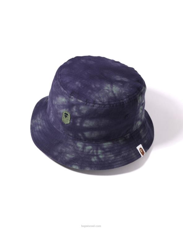 סָגוֹל A Bathing Ape 644LV570 גברים tie dye כובע דלי נקודה אחת