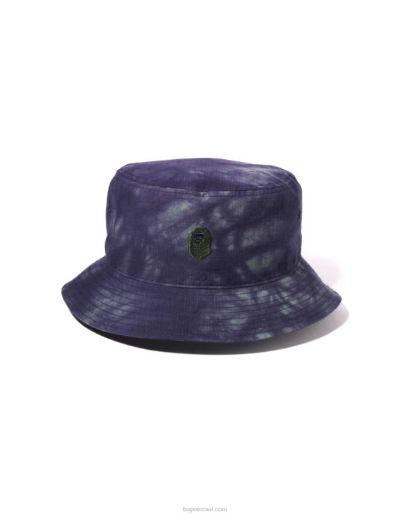 סָגוֹל A Bathing Ape 644LV570 גברים tie dye כובע דלי נקודה אחת