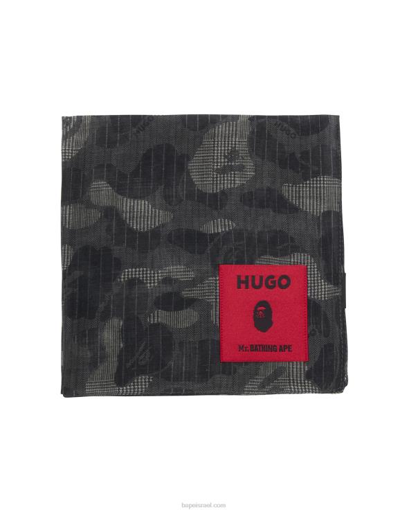 שָׁחוֹר A Bathing Ape 644LV571 גברים x מרובע כיס הוגו