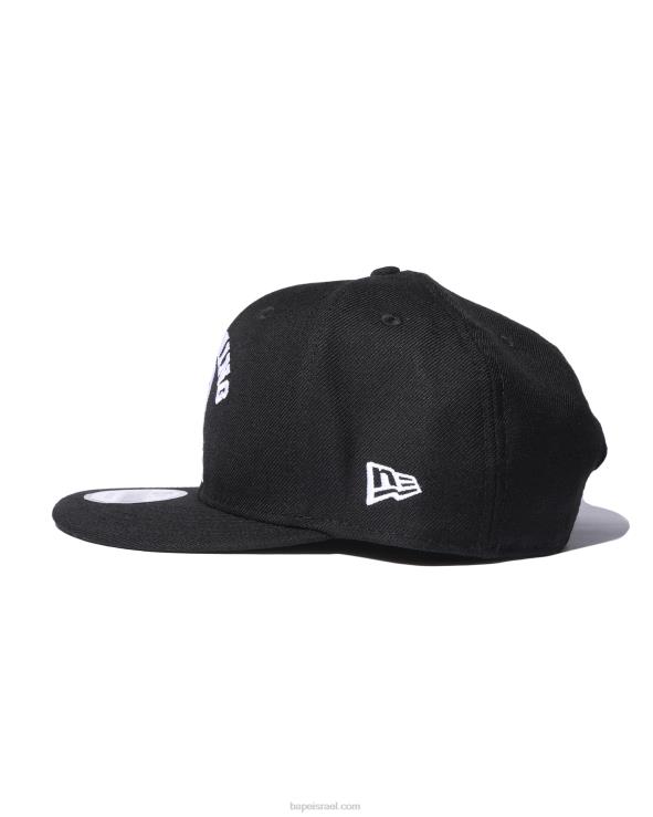 שָׁחוֹר A Bathing Ape 644LV575 גברים כובע הצמד לאחור של הקולג' העידן החדש