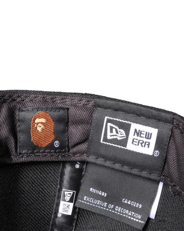 שָׁחוֹר A Bathing Ape 644LV575 גברים כובע הצמד לאחור של הקולג' העידן החדש