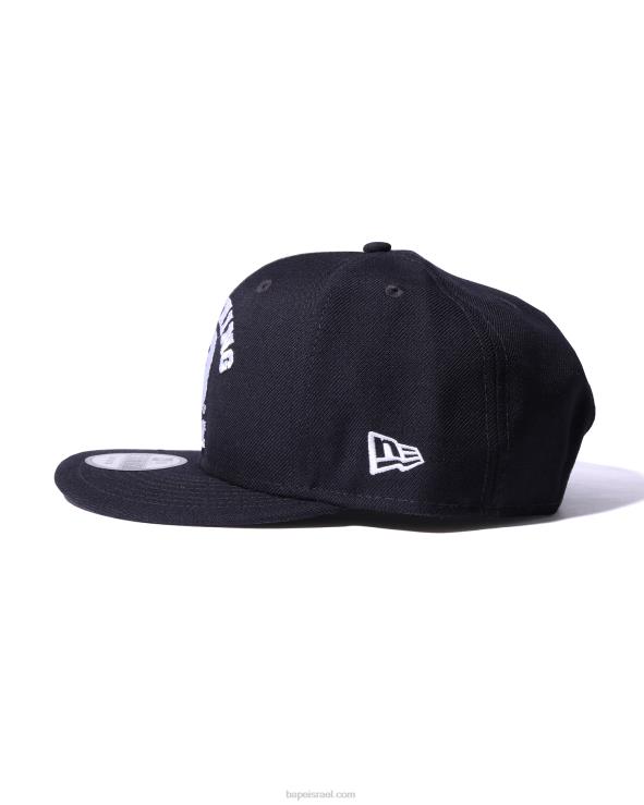 כחול כהה A Bathing Ape 644LV576 גברים כובע הצמד לאחור של הקולג' העידן החדש