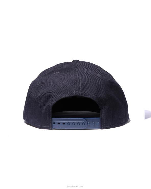 כחול כהה A Bathing Ape 644LV576 גברים כובע הצמד לאחור של הקולג' העידן החדש