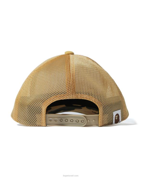 צהוב A Bathing Ape 644LV585 גברים x כובע משאית סטססי