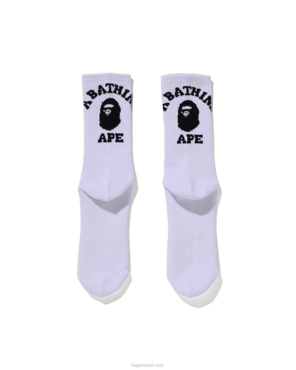 שָׁחוֹר A Bathing Ape 644LV586 גברים גרבי קולג'