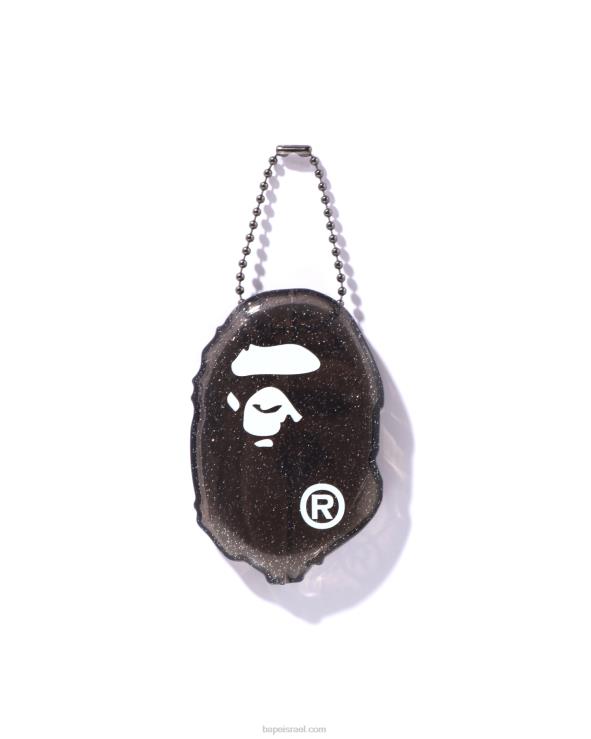 שָׁחוֹר A Bathing Ape 644LV595 גברים נרתיק מטבעות ראש