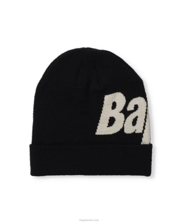 שָׁחוֹר A Bathing Ape 644LV628 גברים כובע סרוג