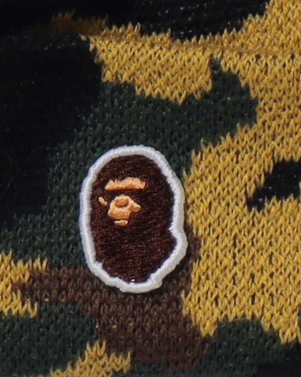 צהוב A Bathing Ape 644LV634 גברים כובע סרוג קאמו ראשון