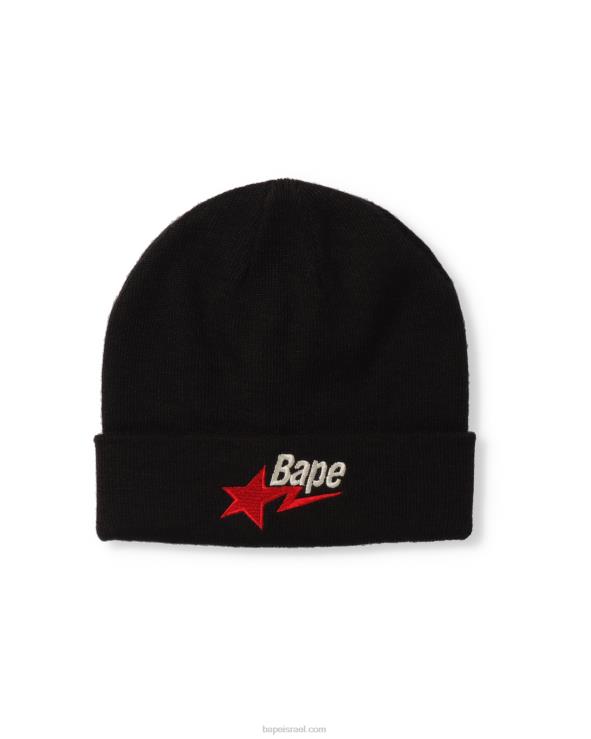 שָׁחוֹר A Bathing Ape 644LV640 גברים כובע סרוג