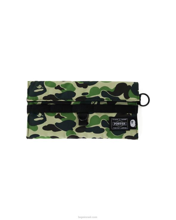 צבא ירוק A Bathing Ape 644LV647 גברים porter abc camo ארנק ארוך