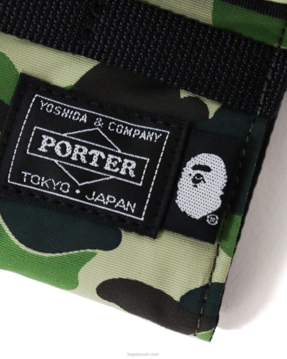 צבא ירוק A Bathing Ape 644LV647 גברים porter abc camo ארנק ארוך