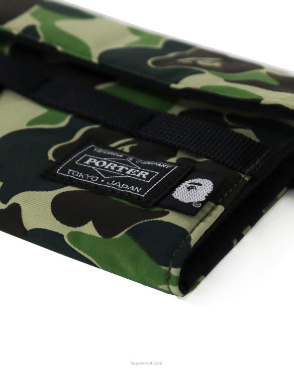 צבא ירוק A Bathing Ape 644LV647 גברים porter abc camo ארנק ארוך