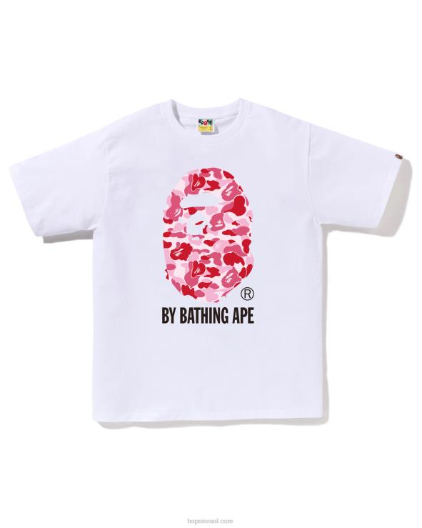 לבן A Bathing Ape 644LV64 גברים abc camo על ידי חולצת טי