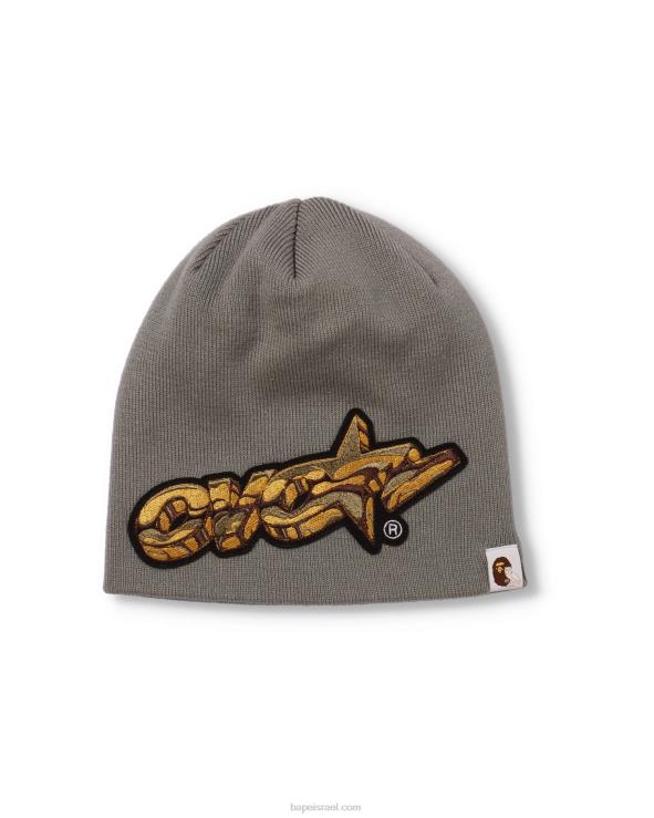 אפור A Bathing Ape 644LV653 גברים כובע סרוג x ovo