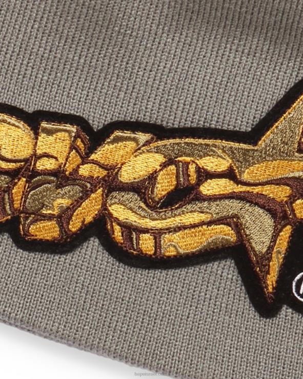 אפור A Bathing Ape 644LV653 גברים כובע סרוג x ovo