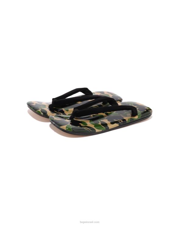 צבא ירוק A Bathing Ape 644LV667 גברים סנדלים יפניים abc camo