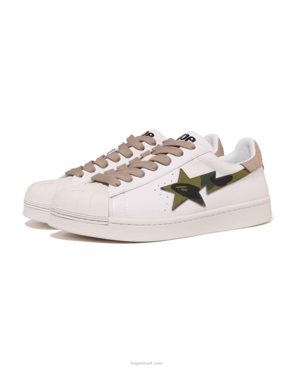 לבן A Bathing Ape 644LV683 גברים גולגולת מס' 1