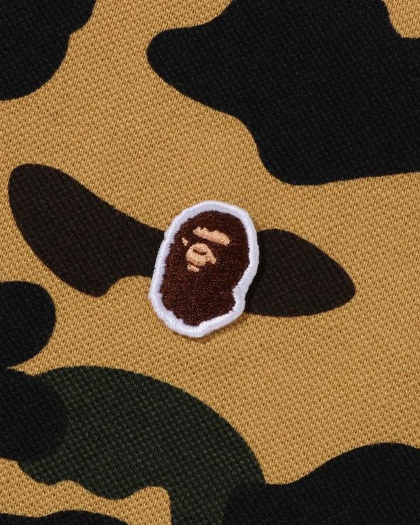 צהוב עדין A Bathing Ape 644LV6 גברים 1st camo one point polo relaxed fit