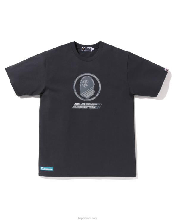 אפור כהה A Bathing Ape 644LV7 גברים טי לוגו