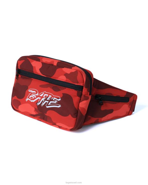 אדום בהיר A Bathing Ape 644LV762 גברים תיק מותן בצבע camo