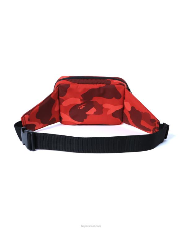 אדום בהיר A Bathing Ape 644LV762 גברים תיק מותן בצבע camo