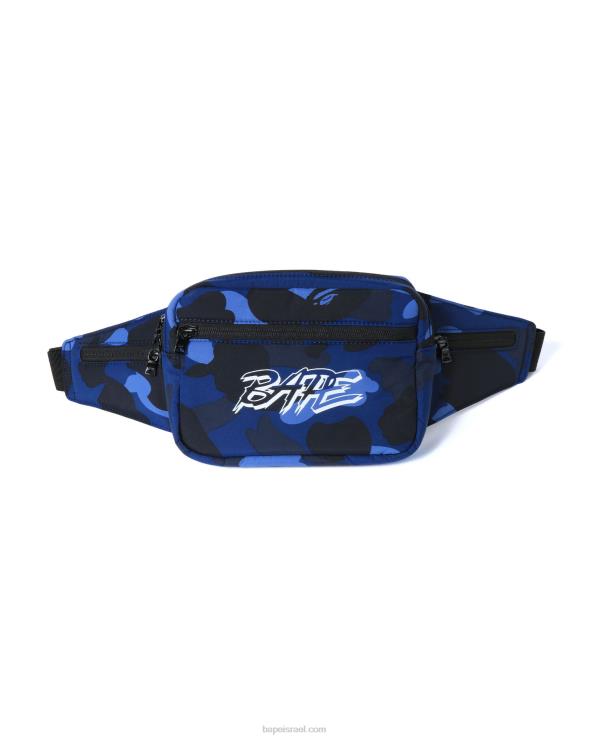 כחול כהה A Bathing Ape 644LV763 גברים תיק מותן בצבע camo
