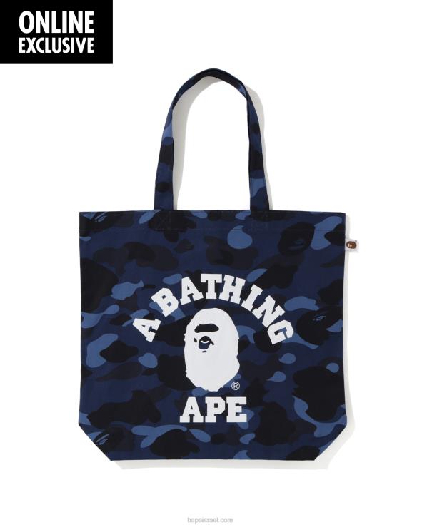 כחול כהה A Bathing Ape 644LV765 גברים תיק קולג' camo color