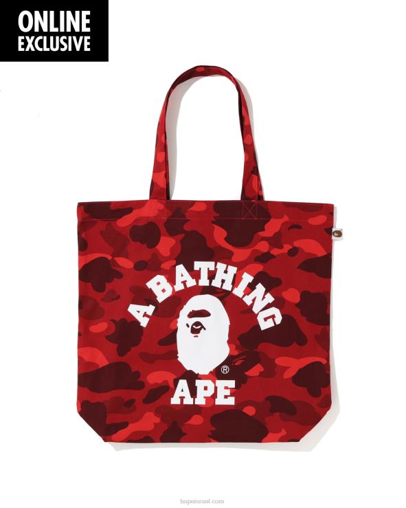 אדום בהיר A Bathing Ape 644LV767 גברים תיק קולג' camo color