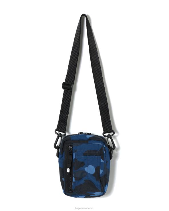 כחול כהה A Bathing Ape 644LV771 גברים תיק כתף צבאי בצבע camo