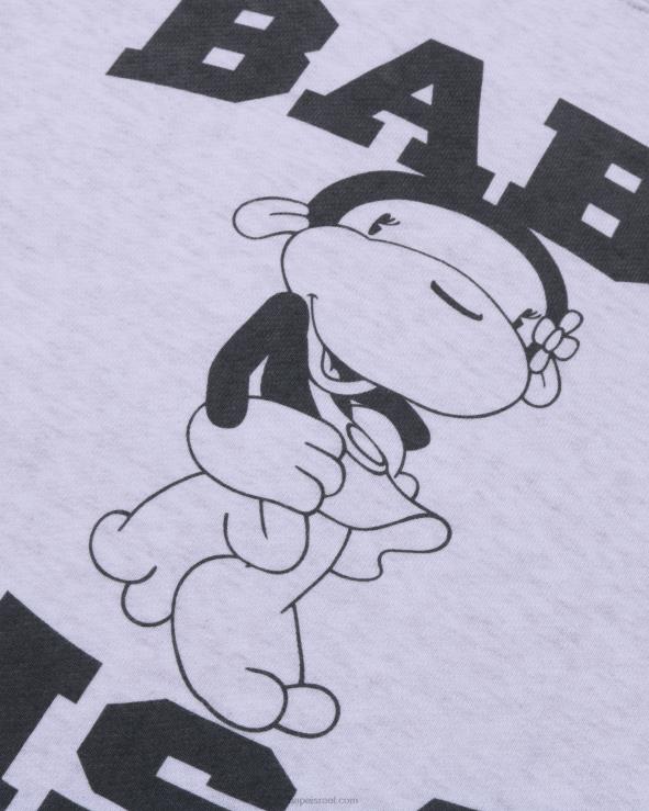 אפור A Bathing Ape 644LV780 נשים ליסה צווארון גדול במיוחד
