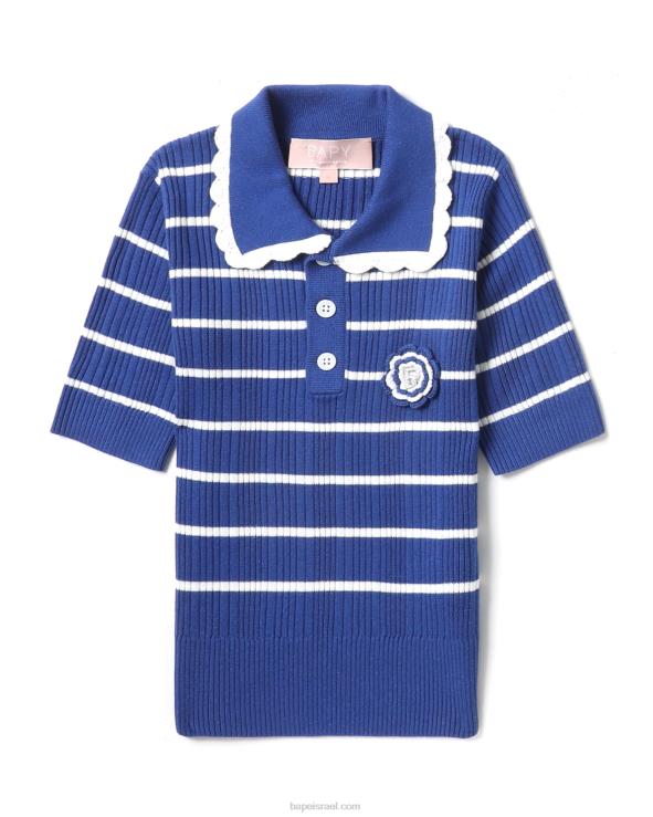 כְּחוֹל A Bathing Ape 644LV788 נשים עליונית סריג פסים
