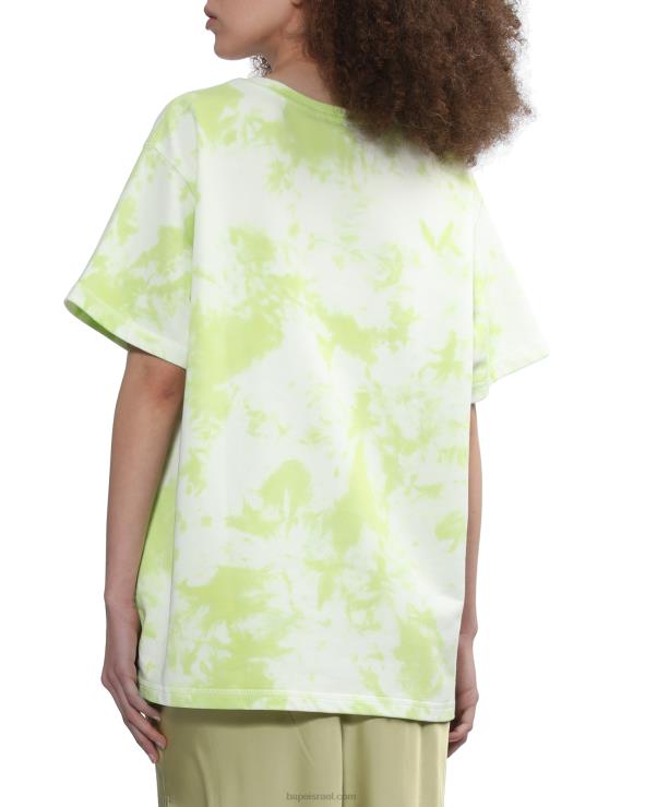 ירוק בהיר A Bathing Ape 644LV790 נשים חולצת לוגו tie-dye