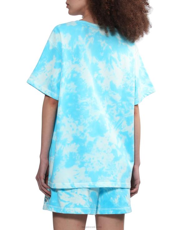 כְּחוֹל A Bathing Ape 644LV791 נשים חולצת לוגו tie-dye
