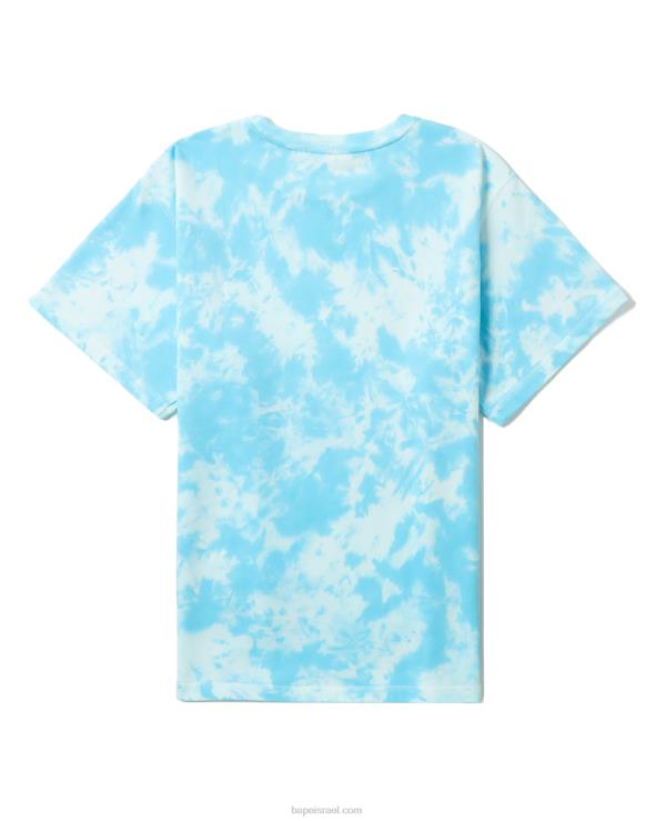 כְּחוֹל A Bathing Ape 644LV791 נשים חולצת לוגו tie-dye
