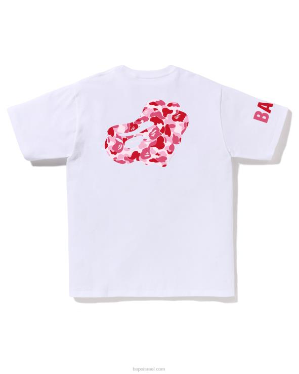לבן A Bathing Ape 644LV79 גברים abc camo טי