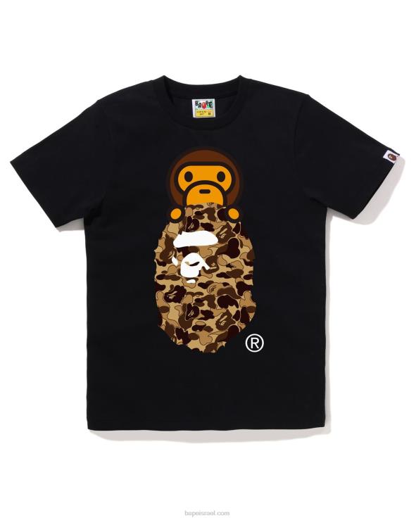 שָׁחוֹר A Bathing Ape 644LV804 נשים cookie camo 2 מילו על ראש טי
