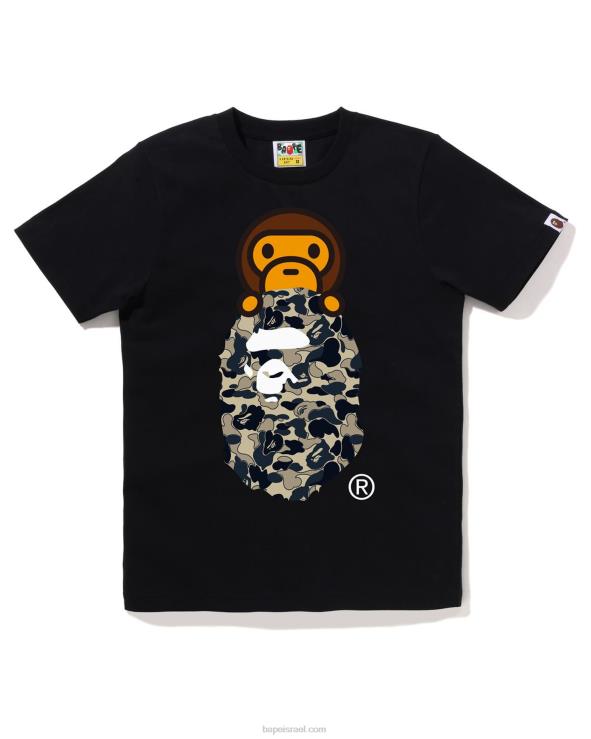 שָׁחוֹר A Bathing Ape 644LV805 נשים cookie camo 2 מילו על ראש טי