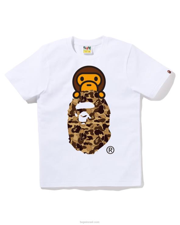לבן A Bathing Ape 644LV806 נשים cookie camo 2 מילו על ראש טי