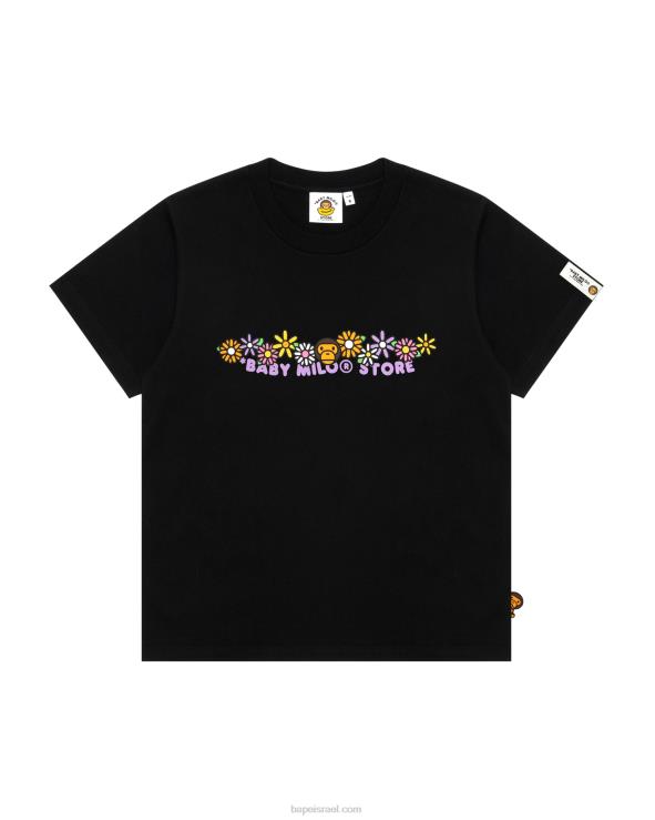 שָׁחוֹר A Bathing Ape 644LV810 נשים טי בייבי מילו slim fit
