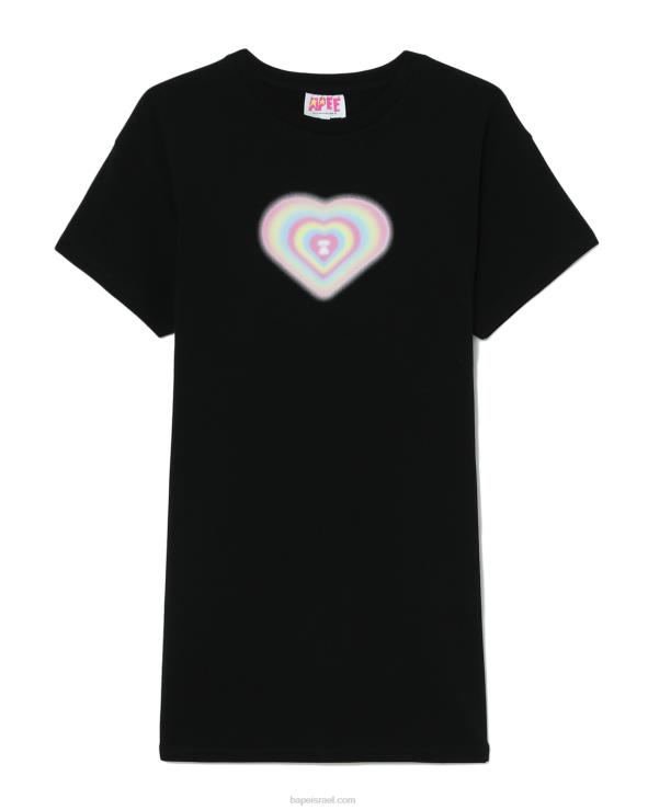 שָׁחוֹר A Bathing Ape 644LV815 נשים שמלה גרפית