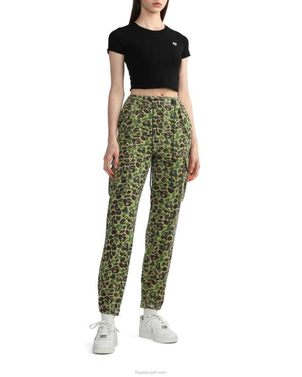 שָׁחוֹר A Bathing Ape 644LV822 נשים עליונית לוגו קצוץ