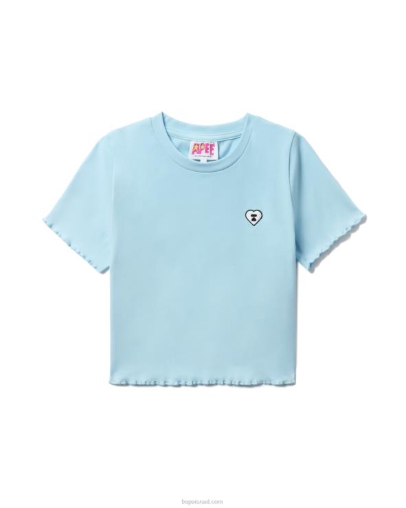 כְּחוֹל A Bathing Ape 644LV823 נשים עליונית לוגו קצוץ