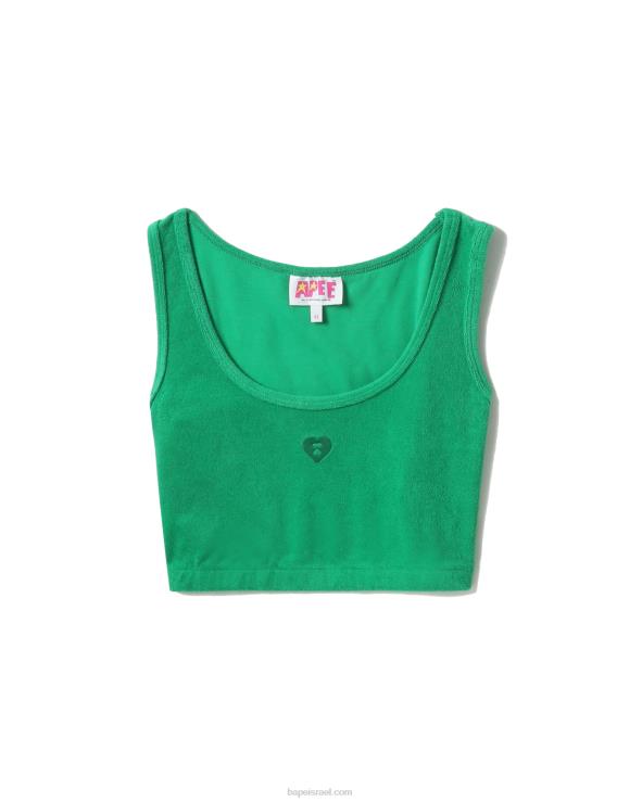 בַּרֶקֶת A Bathing Ape 644LV825 נשים גופיית קרופ מגבת