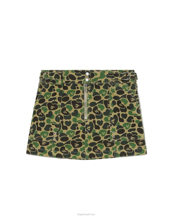 בז' A Bathing Ape 644LV828 נשים חצאית מיני דפוס