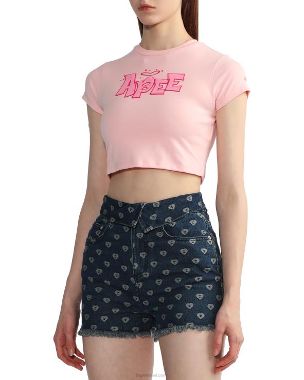 וָרוֹד A Bathing Ape 644LV837 נשים חולצה גרפית בגזרה דקה