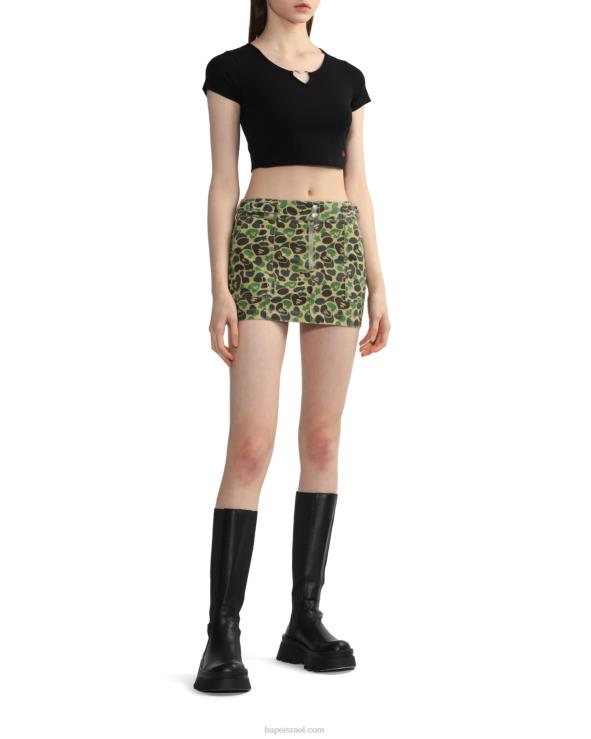 שָׁחוֹר A Bathing Ape 644LV839 נשים טבעת מתכת בצורת לב