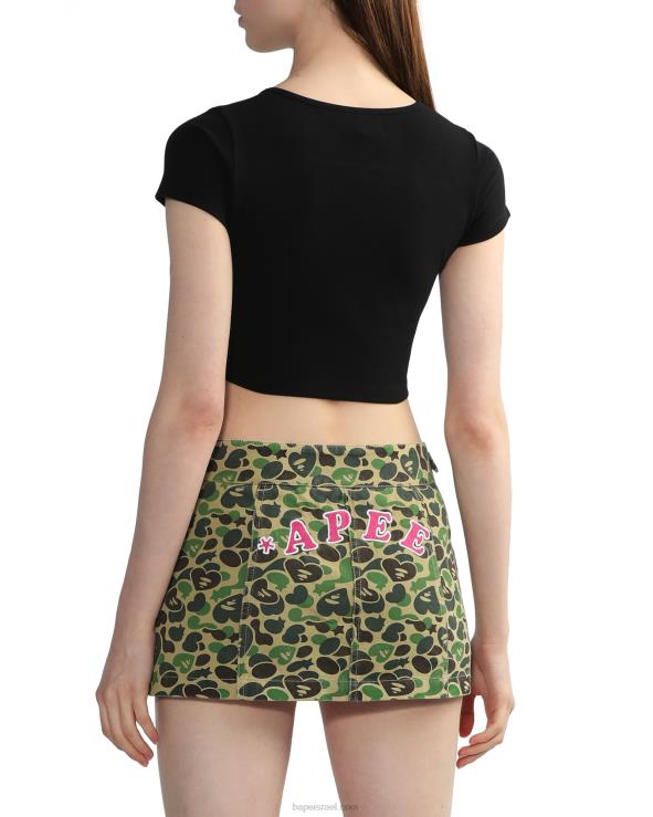 שָׁחוֹר A Bathing Ape 644LV839 נשים טבעת מתכת בצורת לב